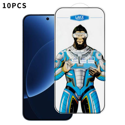 10pcs Blue Gorilla Anti-fingerprint Anti-static Silk Screen HD Electroplated Tempered Glass Film, For Realme Neo8, For Realme 16 Pro 5G, For Realme GT 8 Pro Global, For Realme C71 4G, For Realme C73 5G, For Realme Neo7 Turbo, For Realme GT 7T          ...