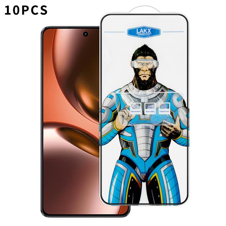 10pcs Blue Gorilla Anti-fingerprint Anti-static Silk Screen HD Electroplated Tempered Glass Film, For Realme Neo8, For Realme 16 Pro 5G, For Realme GT 8 Pro Global, For Realme C71 4G, For Realme C73 5G, For Realme Neo7 Turbo, For Realme GT 7T          ...