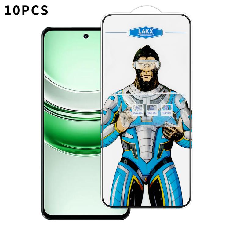 10pcs Blue Gorilla Anti-fingerprint Anti-static Silk Screen HD Electroplated Tempered Glass Film, For Realme Neo8, For Realme 16 Pro 5G, For Realme GT 8 Pro Global, For Realme C71 4G, For Realme C73 5G, For Realme Neo7 Turbo, For Realme GT 7T          ...