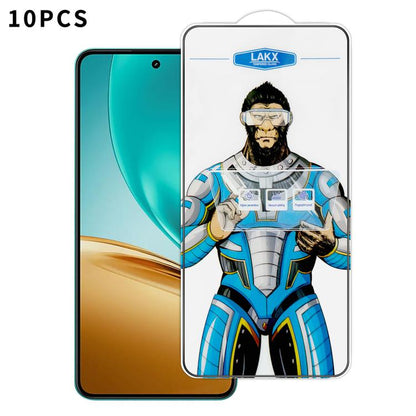 10pcs Blue Gorilla Anti-fingerprint Anti-static Silk Screen HD Electroplated Tempered Glass Film, For Realme Neo8, For Realme 16 Pro 5G, For Realme GT 8 Pro Global, For Realme C71 4G, For Realme C73 5G, For Realme Neo7 Turbo, For Realme GT 7T          ...