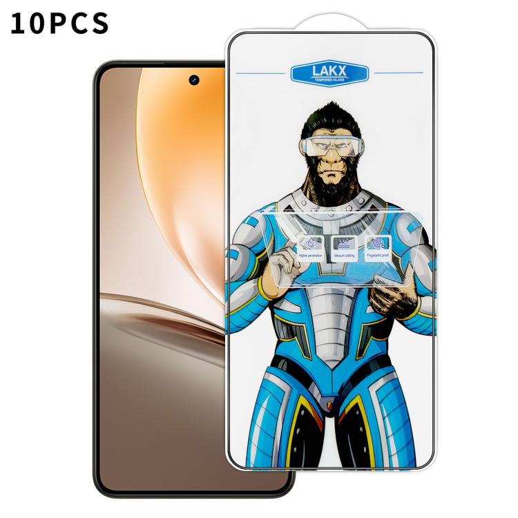 10pcs Blue Gorilla Anti-fingerprint Anti-static Silk Screen HD Electroplated Tempered Glass Film, For Realme Neo8, For Realme 16 Pro 5G, For Realme GT 8 Pro Global, For Realme C71 4G, For Realme C73 5G, For Realme Neo7 Turbo, For Realme GT 7T          ...