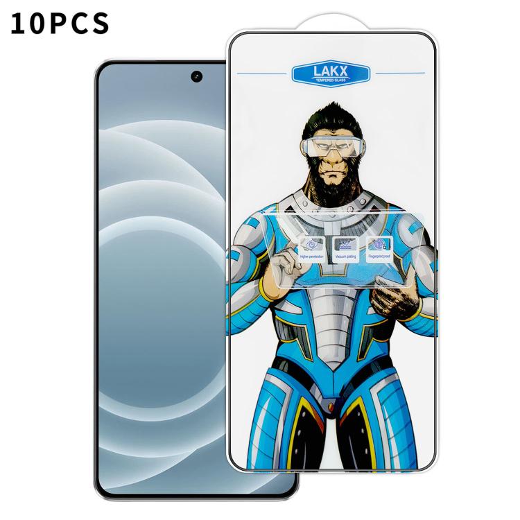 10pcs Blue Gorilla Anti-fingerprint Anti-static Silk Screen HD Electroplated Tempered Glass Film, For Realme Neo8, For Realme 16 Pro 5G, For Realme GT 8 Pro Global, For Realme C71 4G, For Realme C73 5G, For Realme Neo7 Turbo, For Realme GT 7T          ...