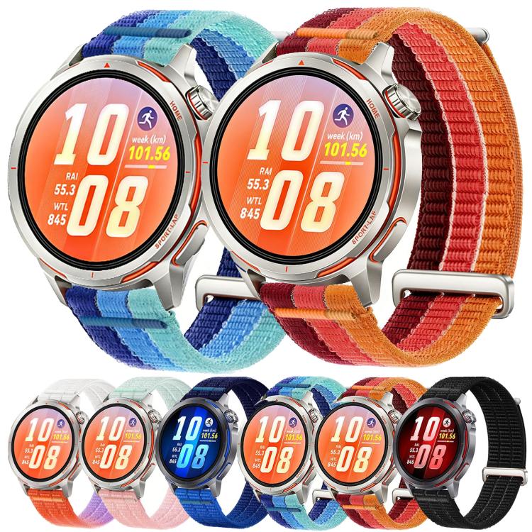 Double-Link Cloud-Feel Breathable Nylon Loop Metal Head Watch Band, 18mm, 20mm, 22mm