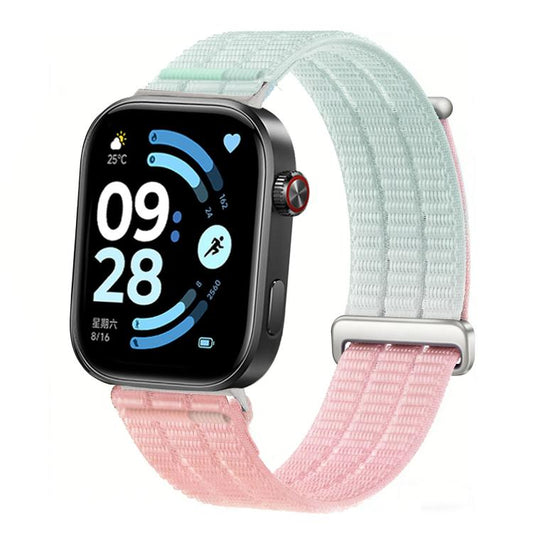 Double-Link Cloud-Feel Breathable Nylon Loop Metal Head Watch Band, For Xiaomi Band  10 Pro / Redmi Watch 6 / 5