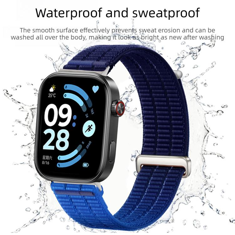 Double-Link Cloud-Feel Breathable Nylon Loop Metal Head Watch Band, For Xiaomi Band  10 Pro / Redmi Watch 6 / 5