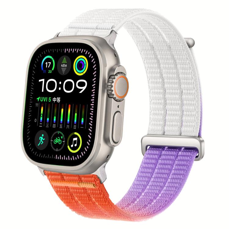 Double-Link Cloud-Feel Breathable Nylon Loop Metal Head Watch Band, For Apple Watch 46mm / 49mm / 45mm / 44mm, For Apple Watch 42mm / 41mm / 40mm / 38mm