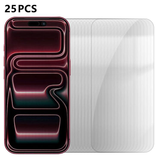 25pcs High-Aluminum Semi-Screen Anti-Fingerprint HD Tempered Glass Film, For iPhone 18 Pro, For iPhone 18 Pro Max, For iPhone 17 Pro Max, For iPhone 17 Pro, For iPhone 17, For iPhone Air, For iPhone 16 Pro Max, For iPhone 16 Pro, For iPhone 16 Plus    ...