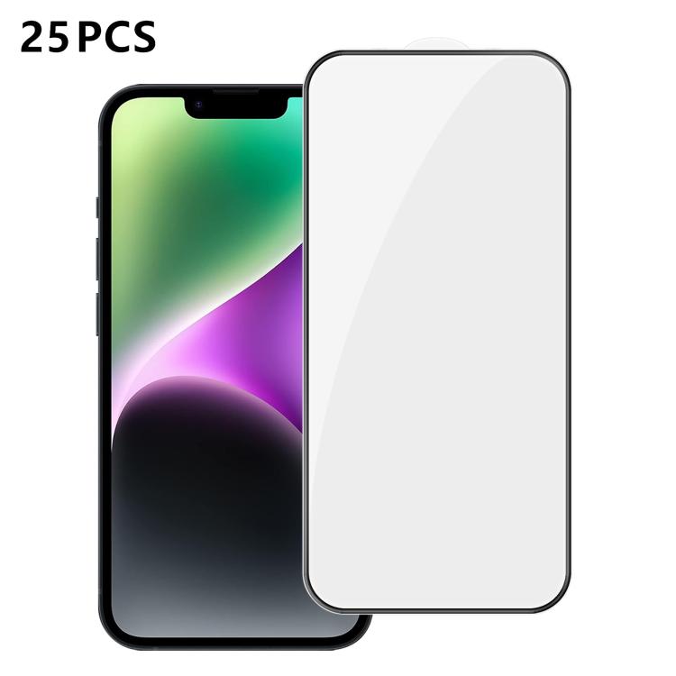 25pcs High-Aluminum Full-Coverage Anti-Fingerprint Screen-Printed HD Tempered Glass Film, For iPhone 18 Pro, For iPhone 18 Pro Max, For iPhone 17 Pro Max, For iPhone 17 Pro, For iPhone 17, For iPhone Air, For iPhone 16 Pro Max, For iPhone 16 Pro       ...