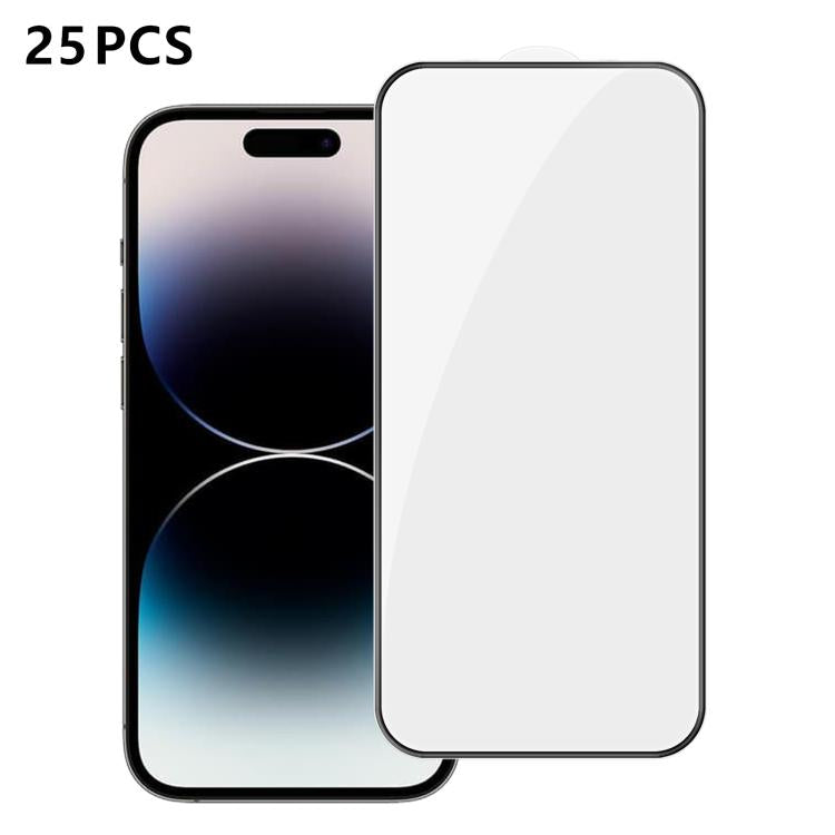 25pcs High-Aluminum Full-Coverage Anti-Fingerprint Screen-Printed HD Tempered Glass Film, For iPhone 18 Pro, For iPhone 18 Pro Max, For iPhone 17 Pro Max, For iPhone 17 Pro, For iPhone 17, For iPhone Air, For iPhone 16 Pro Max, For iPhone 16 Pro       ...
