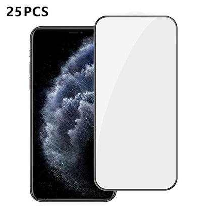 25pcs High-Aluminum Full-Coverage Anti-Fingerprint Screen-Printed HD Tempered Glass Film, For iPhone 18 Pro, For iPhone 18 Pro Max, For iPhone 17 Pro Max, For iPhone 17 Pro, For iPhone 17, For iPhone Air, For iPhone 16 Pro Max, For iPhone 16 Pro       ...