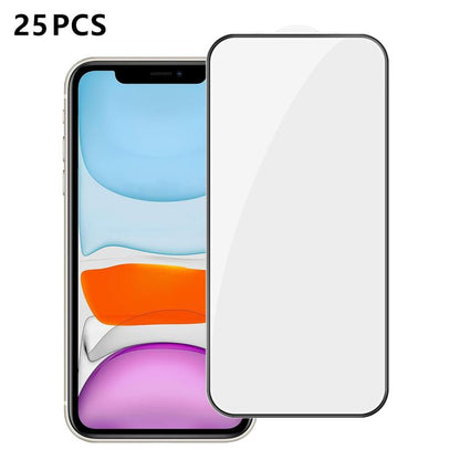 25pcs High-Aluminum Full-Coverage Anti-Fingerprint Screen-Printed HD Tempered Glass Film, For iPhone 18 Pro, For iPhone 18 Pro Max, For iPhone 17 Pro Max, For iPhone 17 Pro, For iPhone 17, For iPhone Air, For iPhone 16 Pro Max, For iPhone 16 Pro       ...