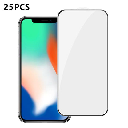 25pcs High-Aluminum Full-Coverage Anti-Fingerprint Screen-Printed HD Tempered Glass Film, For iPhone 18 Pro, For iPhone 18 Pro Max, For iPhone 17 Pro Max, For iPhone 17 Pro, For iPhone 17, For iPhone Air, For iPhone 16 Pro Max, For iPhone 16 Pro       ...