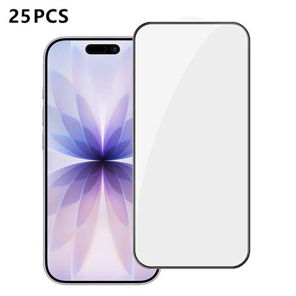 25pcs High-Aluminum Full-Coverage Anti-Fingerprint Screen-Printed HD Tempered Glass Film, For iPhone Fold Outer Screen, For iPhone 18, For iPhone 18 Pro, For iPhone 18 Pro Max, For iPhone 17 Pro Max, For iPhone 17 Pro, For iPhone 17, For iPhone Air    ...