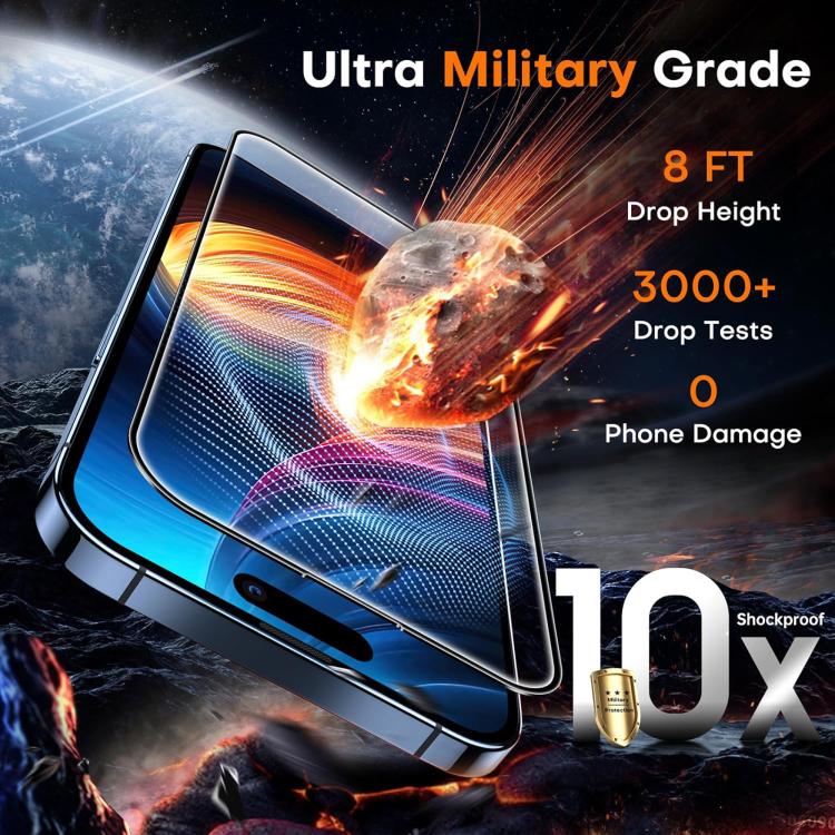 25pcs High-Aluminum Full-Coverage Anti-Fingerprint Screen-Printed HD Tempered Glass Film, For iPhone 18 Pro, For iPhone 18 Pro Max, For iPhone 17 Pro Max, For iPhone 17 Pro, For iPhone 17, For iPhone Air, For iPhone 16 Pro Max, For iPhone 16 Pro       ...