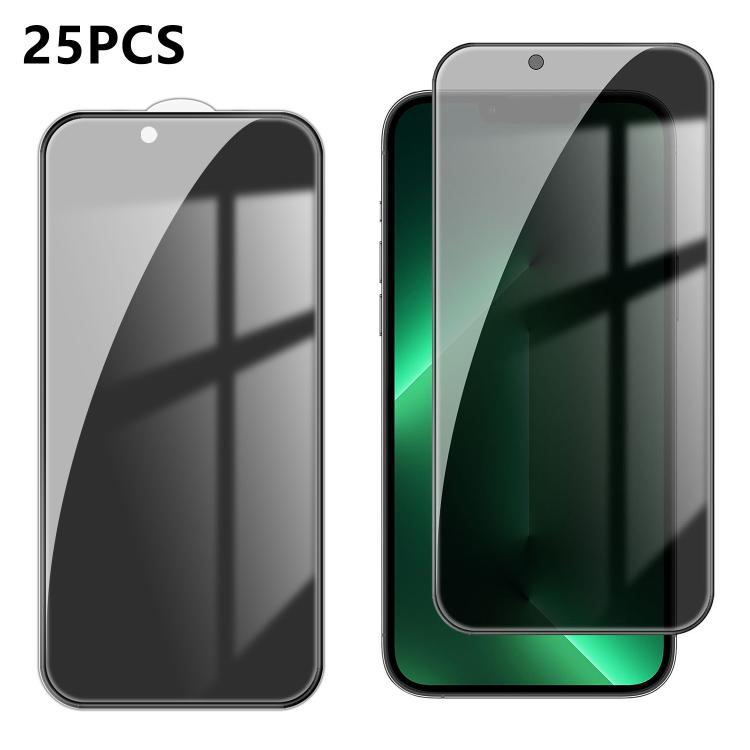 25pcs High-Aluminum Full-Coverage Anti-Fingerprint Screen-Printed Privacy Tempered Glass Film, For iPhone Fold Outer Screen, For iPhone 18, For iPhone 18 Pro, For iPhone 18 Pro Max, For iPhone 17 Pro Max, For iPhone 17 Pro, For iPhone 17, For iPhone Ai...