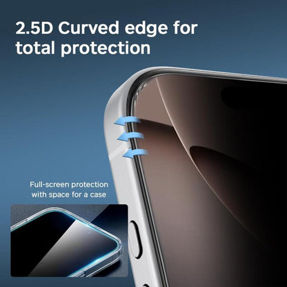 25pcs High-Aluminum Full-Coverage Anti-Fingerprint Screen-Printed Privacy Tempered Glass Film, For iPhone 18 Pro, For iPhone 18 Pro Max, For iPhone 17 Pro Max, For iPhone 17 Pro, For iPhone 17, For iPhone Air, For iPhone 16 Pro Max, For iPhone 16 Pro  ...