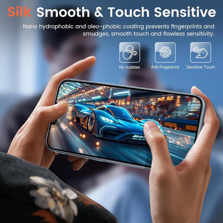 25pcs High-Aluminum Full-Coverage Anti-Fingerprint Screen-Printed Privacy Tempered Glass Film, For iPhone 18 Pro, For iPhone 18 Pro Max, For iPhone 17 Pro Max, For iPhone 17 Pro, For iPhone 17, For iPhone Air, For iPhone 16 Pro Max, For iPhone 16 Pro  ...