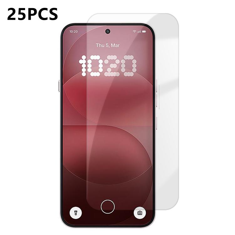 25pcs High-Aluminum Semi-Screen Anti-Fingerprint HD Tempered Glass Film, For Nothing Phone 4b, For Nothing Phone 4a Pro, For Nothing Phone 4a, For Nothing Phone 3a Lite, For Nothing Phone 3, For Nothing CMF Phone 2 Pro, For Nothing Phone 3a            ...