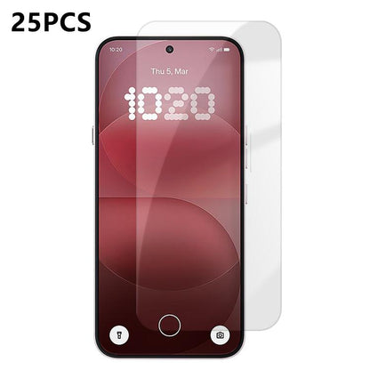 25pcs High-Aluminum Semi-Screen Anti-Fingerprint HD Tempered Glass Film, For Nothing Phone 4b, For Nothing Phone 4a Pro, For Nothing Phone 4a, For Nothing Phone 3a Lite, For Nothing Phone 3, For Nothing CMF Phone 2 Pro, For Nothing Phone 3a            ...