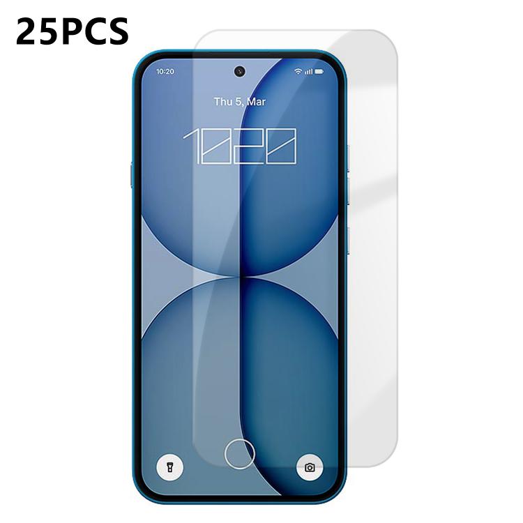 25pcs High-Aluminum Semi-Screen Anti-Fingerprint HD Tempered Glass Film, For Nothing Phone 4b, For Nothing Phone 4a Pro, For Nothing Phone 4a, For Nothing Phone 3a Lite, For Nothing Phone 3, For Nothing CMF Phone 2 Pro, For Nothing Phone 3a            ...