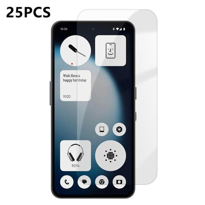 25pcs High-Aluminum Semi-Screen Anti-Fingerprint HD Tempered Glass Film, For Nothing Phone 4b, For Nothing Phone 4a Pro, For Nothing Phone 4a, For Nothing Phone 3a Lite, For Nothing Phone 3, For Nothing CMF Phone 2 Pro, For Nothing Phone 3a            ...