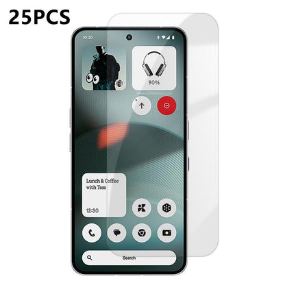 25pcs High-Aluminum Semi-Screen Anti-Fingerprint HD Tempered Glass Film, For Nothing Phone 4b, For Nothing Phone 4a Pro, For Nothing Phone 4a, For Nothing Phone 3a Lite, For Nothing Phone 3, For Nothing CMF Phone 2 Pro, For Nothing Phone 3a            ...