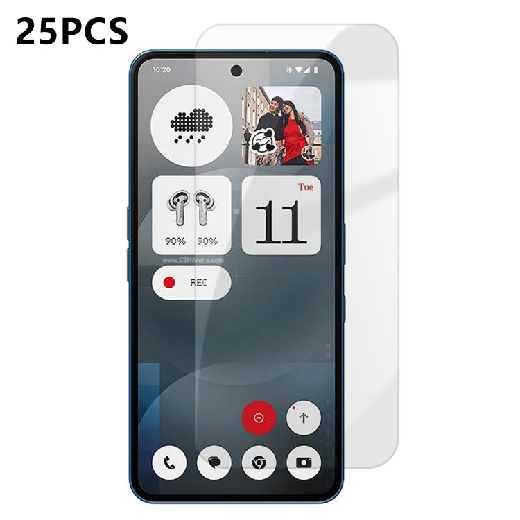 25pcs High-Aluminum Semi-Screen Anti-Fingerprint HD Tempered Glass Film, For Nothing Phone 4b, For Nothing Phone 4a Pro, For Nothing Phone 4a, For Nothing Phone 3a Lite, For Nothing Phone 3, For Nothing CMF Phone 2 Pro, For Nothing Phone 3a            ...