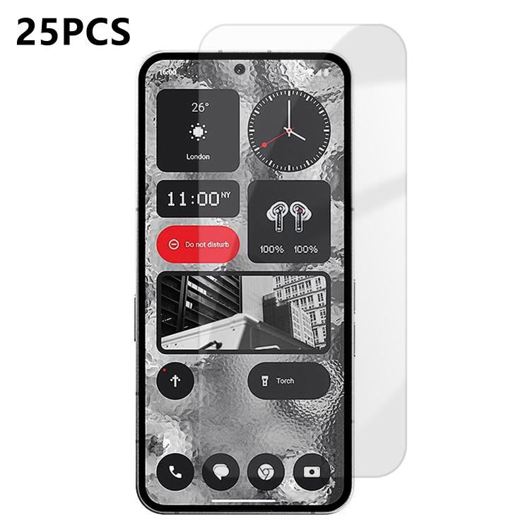 25pcs High-Aluminum Semi-Screen Anti-Fingerprint HD Tempered Glass Film, For Nothing Phone 4b, For Nothing Phone 4a Pro, For Nothing Phone 4a, For Nothing Phone 3a Lite, For Nothing Phone 3, For Nothing CMF Phone 2 Pro, For Nothing Phone 3a            ...