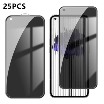 25pcs High-Aluminum Full-Coverage Anti-Fingerprint Screen-Printed Privacy Tempered Glass Film, For Nothing Phone 4b, For Nothing Phone 4a Pro, For Nothing Phone 4a, For Nothing Phone 3a Lite, For Nothing Phone 3, For Nothing CMF Phone 2 Pro            ...