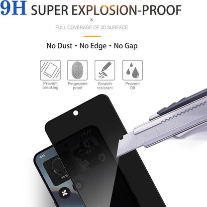 25pcs High-Aluminum Full-Coverage Anti-Fingerprint Screen-Printed Privacy Tempered Glass Film, For Nothing Phone 4b, For Nothing Phone 4a Pro, For Nothing Phone 4a, For Nothing Phone 3a Lite, For Nothing Phone 3, For Nothing CMF Phone 2 Pro            ...