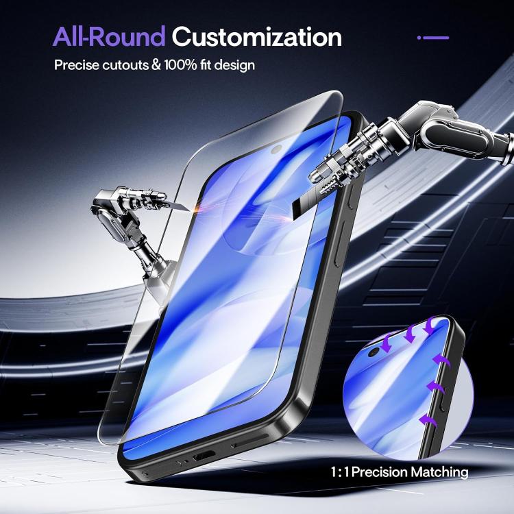 25pcs High-Aluminum Semi-Screen Anti-Fingerprint HD Tempered Glass Film, For Google Pixel 11 Pro XL, For Google Pixel 11, For Google Pixel 11 Pro, For Google Pixel 10a, For Google Pixel 10 Pro XL, For Google Pixel 10 Pro, For Google Pixel 10           ...