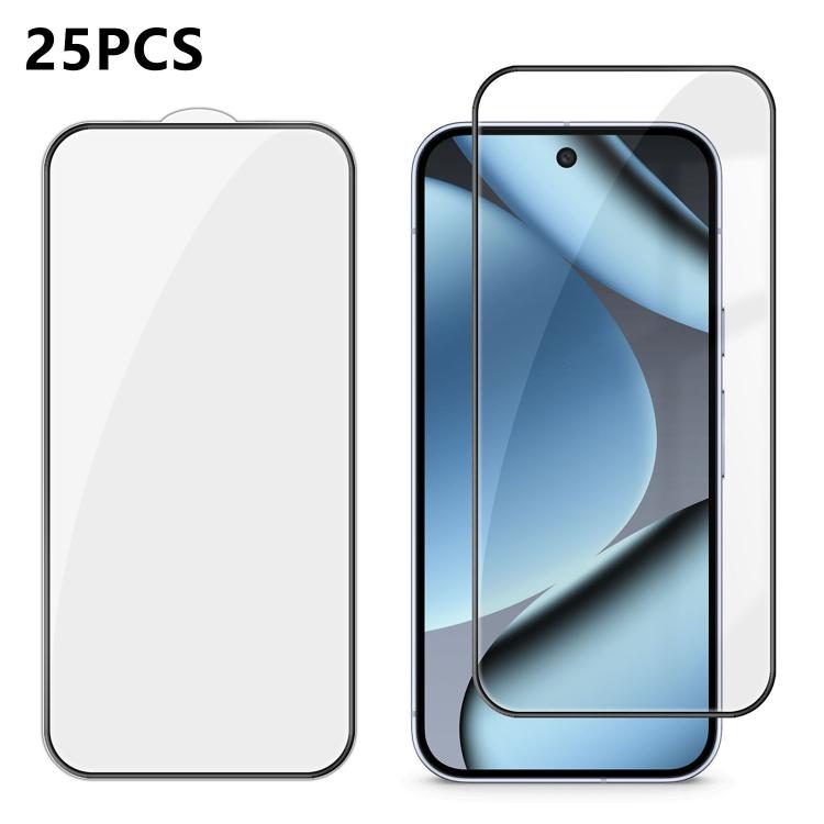 25pcs High-Aluminum Full-Coverage Anti-Fingerprint Screen-Printed HD Tempered Glass Film, For Google Pixel 11 Pro XL, For Google Pixel 11, For Google Pixel 11 Pro, For Google Pixel 10a, For Google Pixel 10 Pro XL, For Google Pixel 10 Pro               ...