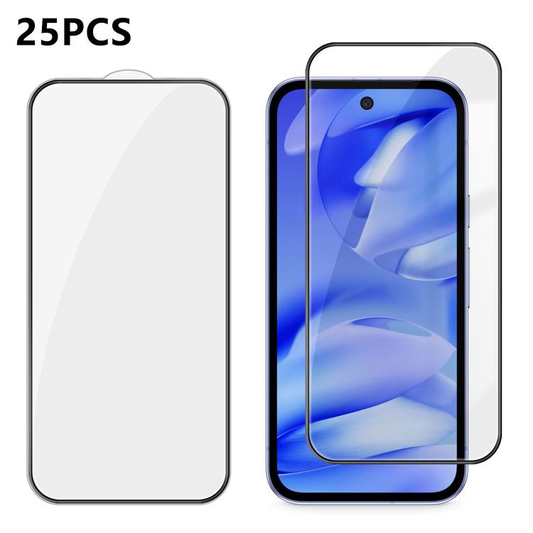 25pcs High-Aluminum Full-Coverage Anti-Fingerprint Screen-Printed HD Tempered Glass Film, For Google Pixel 11 Pro XL, For Google Pixel 11, For Google Pixel 11 Pro, For Google Pixel 10a, For Google Pixel 10 Pro XL, For Google Pixel 10 Pro               ...