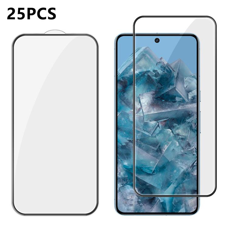 25pcs High-Aluminum Full-Coverage Anti-Fingerprint Screen-Printed HD Tempered Glass Film, For Google Pixel 11 Pro XL, For Google Pixel 11, For Google Pixel 11 Pro, For Google Pixel 10a, For Google Pixel 10 Pro XL, For Google Pixel 10 Pro               ...