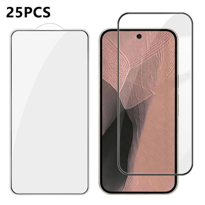25pcs High-Aluminum Full-Coverage Anti-Fingerprint Screen-Printed HD Tempered Glass Film, For Google Pixel 11 Pro XL, For Google Pixel 11, For Google Pixel 11 Pro, For Google Pixel 10a, For Google Pixel 10 Pro XL, For Google Pixel 10 Pro               ...