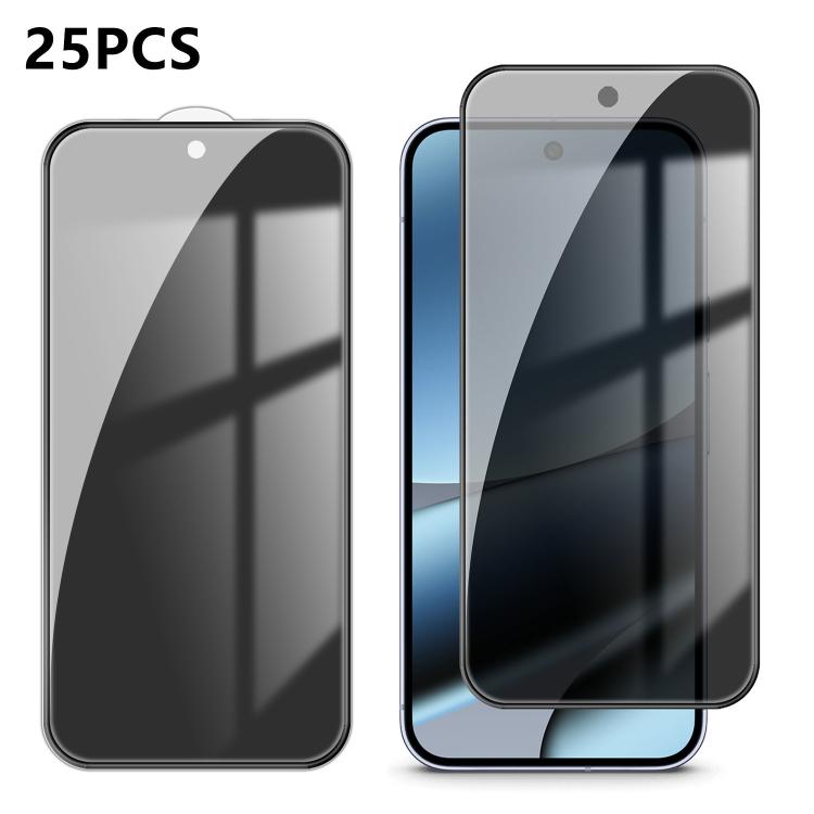 25pcs High-Aluminum Full-Coverage Anti-Fingerprint Screen-Printed Privacy Tempered Glass Film, For Google Pixel 11 Pro XL, For Google Pixel 11, For Google Pixel 11 Pro, For Google Pixel 10a, For Google Pixel 10 Pro XL, For Google Pixel 10 Pro          ...