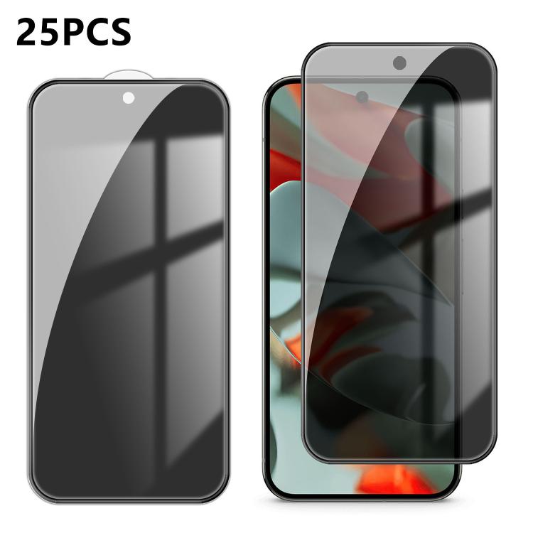 25pcs High-Aluminum Full-Coverage Anti-Fingerprint Screen-Printed Privacy Tempered Glass Film, For Google Pixel 11 Pro XL, For Google Pixel 11, For Google Pixel 11 Pro, For Google Pixel 10a, For Google Pixel 10 Pro XL, For Google Pixel 10 Pro          ...