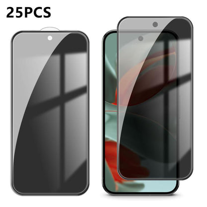 25pcs High-Aluminum Full-Coverage Anti-Fingerprint Screen-Printed Privacy Tempered Glass Film, For Google Pixel 11 Pro XL, For Google Pixel 11, For Google Pixel 11 Pro, For Google Pixel 10a, For Google Pixel 10 Pro XL, For Google Pixel 10 Pro          ...