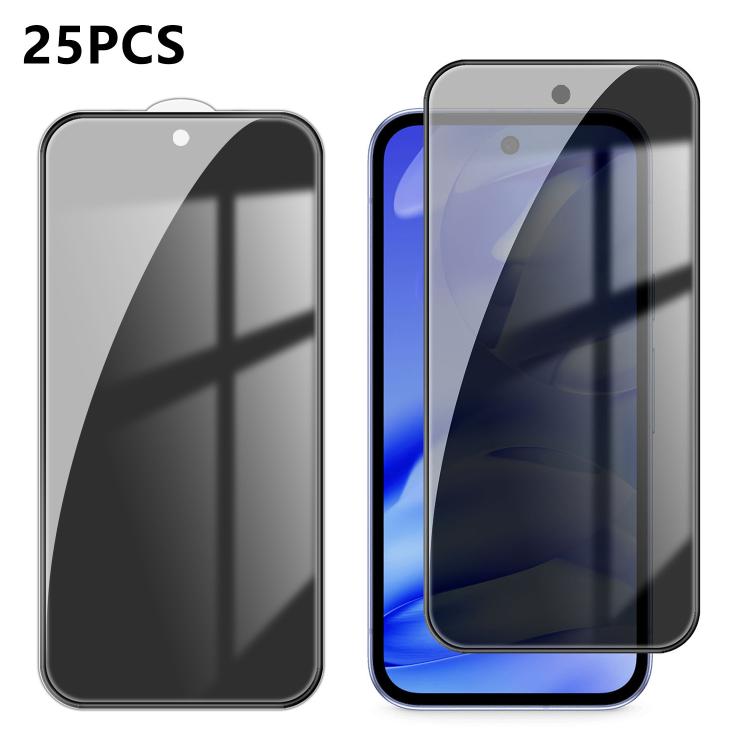 25pcs High-Aluminum Full-Coverage Anti-Fingerprint Screen-Printed Privacy Tempered Glass Film, For Google Pixel 11 Pro XL, For Google Pixel 11, For Google Pixel 11 Pro, For Google Pixel 10a, For Google Pixel 10 Pro XL, For Google Pixel 10 Pro          ...