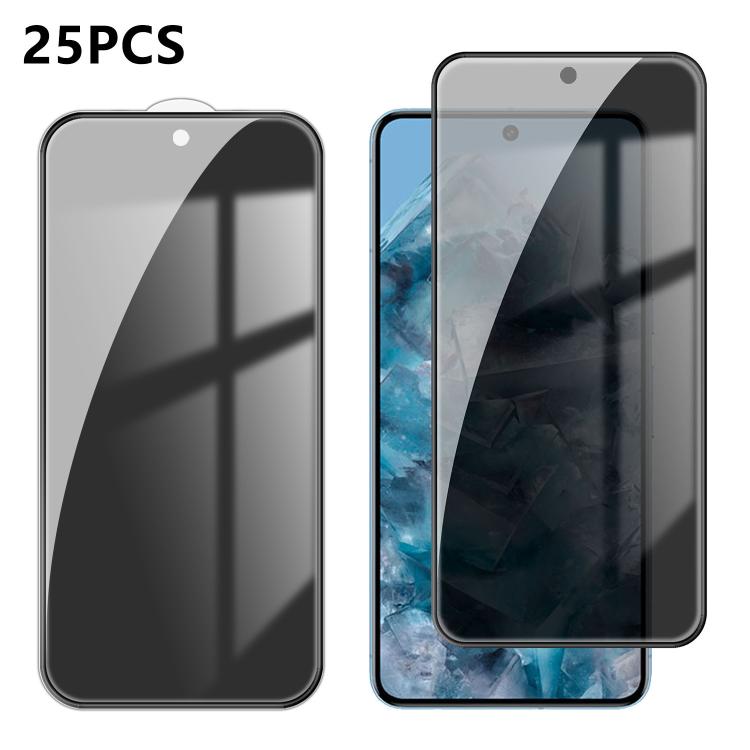25pcs High-Aluminum Full-Coverage Anti-Fingerprint Screen-Printed Privacy Tempered Glass Film, For Google Pixel 11 Pro XL, For Google Pixel 11, For Google Pixel 11 Pro, For Google Pixel 10a, For Google Pixel 10 Pro XL, For Google Pixel 10 Pro          ...