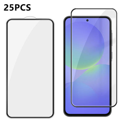 25pcs High-Aluminum Full-Coverage Anti-Fingerprint Screen-Printed HD Tempered Glass Film, For Galaxy A08 4G / 5G, For Galaxy A18 4G / 5G, For Galaxy M47 5G, For Galaxy Z Fold8 5G Outer Screen, For Galaxy Z Fold8 Ultra 5G Outer Screen                   ...