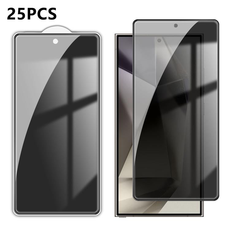 25pcs High-Aluminum Full-Coverage Anti-Fingerprint Screen-Printed Privacy Tempered Glass Film, For Galaxy A08 4G / 5G, For Galaxy A18 4G / 5G, For Galaxy M47 5G, For Galaxy Z Fold8 5G Outer Screen, For Galaxy Z Fold8 Ultra 5G Outer Screen              ...
