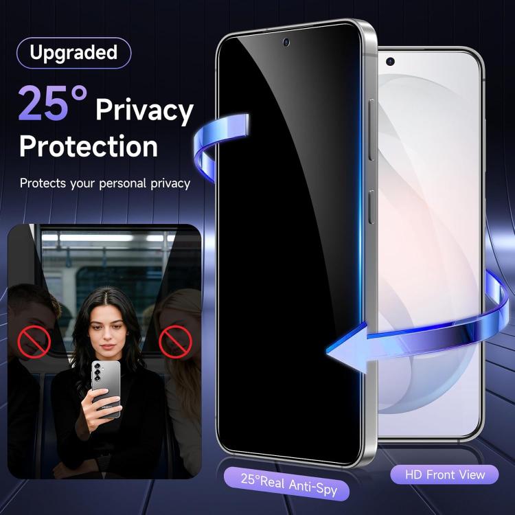 25pcs High-Aluminum Full-Coverage Anti-Fingerprint Screen-Printed Privacy Tempered Glass Film, For Galaxy A08 4G / 5G, For Galaxy A18 4G / 5G, For Galaxy M47 5G, For Galaxy Z Fold8 5G Outer Screen, For Galaxy Z Fold8 Ultra 5G Outer Screen              ...