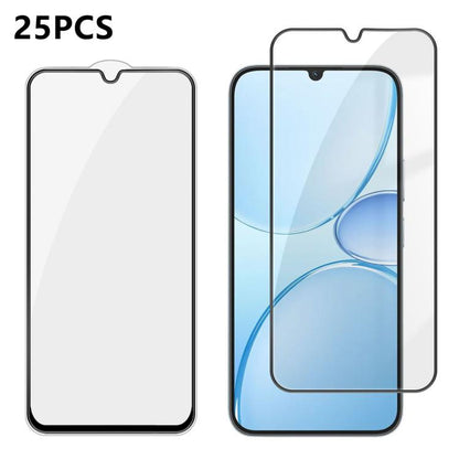 25pcs High-Aluminum Full-Coverage Anti-Fingerprint Screen-Printed HD Tempered Glass Film, For Realme P4R 5G, For Realne 16T 5G, For Realme C100 5G, For Realme C100 4G, For Realme Narzo 100 Lite 5G, For Realme Neo8 5G, For Realme 16 5G                  ...