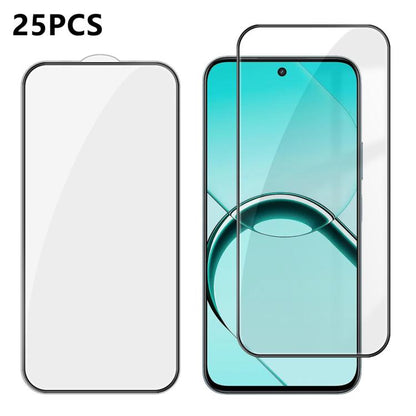25pcs High-Aluminum Full-Coverage Anti-Fingerprint Screen-Printed HD Tempered Glass Film, For Realme P4R 5G, For Realne 16T 5G, For Realme C100 5G, For Realme C100 4G, For Realme Narzo 100 Lite 5G, For Realme Neo8 5G, For Realme 16 5G                  ...