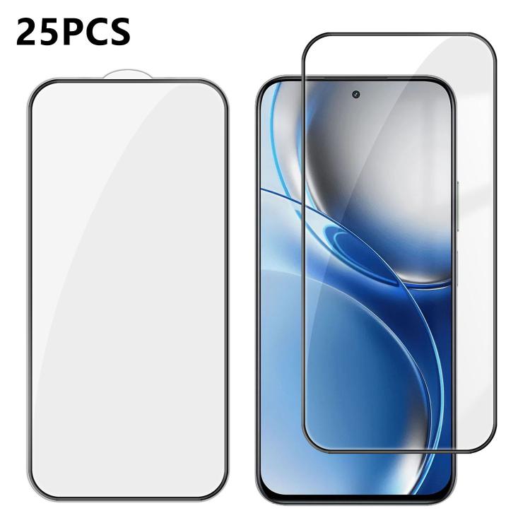 25pcs High-Aluminum Full-Coverage Anti-Fingerprint Screen-Printed HD Tempered Glass Film, For Realme P4R 5G, For Realne 16T 5G, For Realme C100 5G, For Realme C100 4G, For Realme Narzo 100 Lite 5G, For Realme Neo8 5G, For Realme 16 5G                  ...