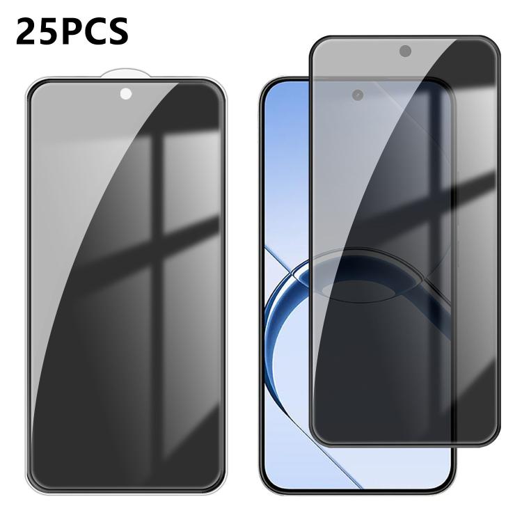 25pcs High-Aluminum Full-Coverage Anti-Fingerprint Screen-Printed Privacy Tempered Glass Film, For Realme P4R 5G, For Realne 16T 5G, For Realme C100 5G, For Realme C100 4G, For Realme Narzo 100 Lite 5G, For Realme Neo8 5G, For Realme 16 5G             ...
