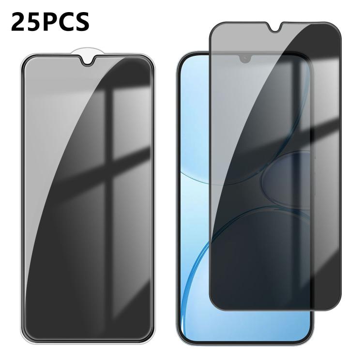 25pcs High-Aluminum Full-Coverage Anti-Fingerprint Screen-Printed Privacy Tempered Glass Film, For Realme P4R 5G, For Realne 16T 5G, For Realme C100 5G, For Realme C100 4G, For Realme Narzo 100 Lite 5G, For Realme Neo8 5G, For Realme 16 5G             ...