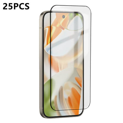 25pcs Ultra-thin Ultrasonic HD Screen-Printed High-Alumina Full Glue Tempered Glass Film, For Google Pixel 10 Pro XL, For Google Pixel 10 Pro, For Google Pixel 10, For Google Pixel 9 Pro XL, For Google Pixel 9 Pro, For Google Pixel 9