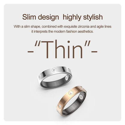 HR01 SIZE 6 Smart Ring, Support Heart Rate / Blood Oxygen / Sleep Monitoring / Female Menstrual Cycle, SIZE 6